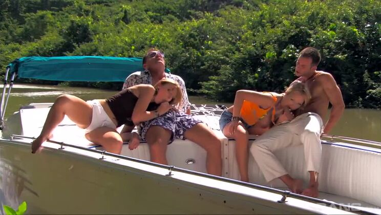 Blonde & Brunette Sluts Take Big Cock Outdoors