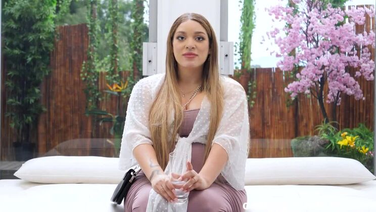 Interracial Big Tits Casting with Violet