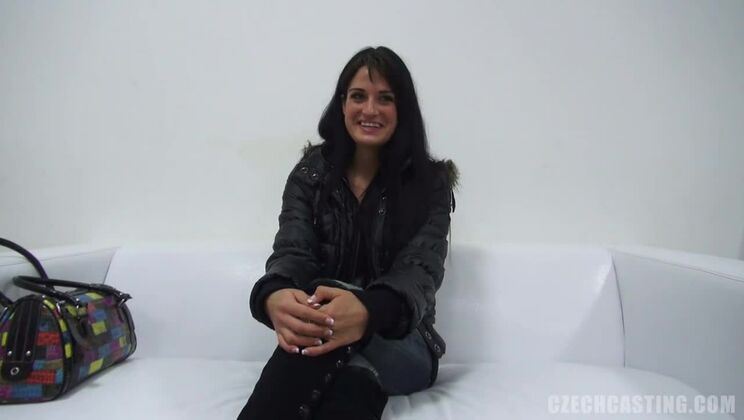 Amateur Czech Brunette Zaneta in Casting