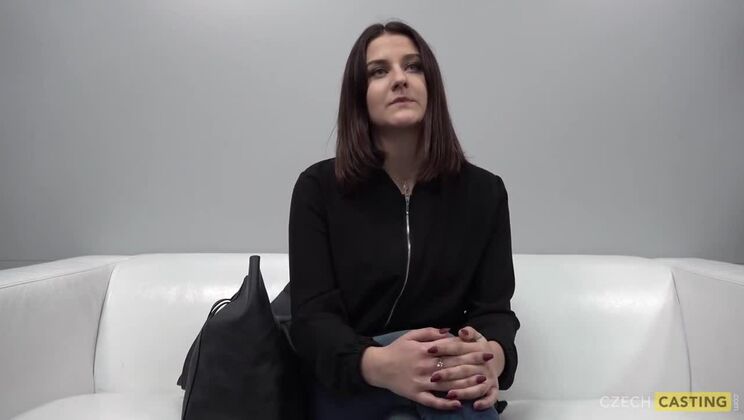 Hot European Casting with Czech Brunette