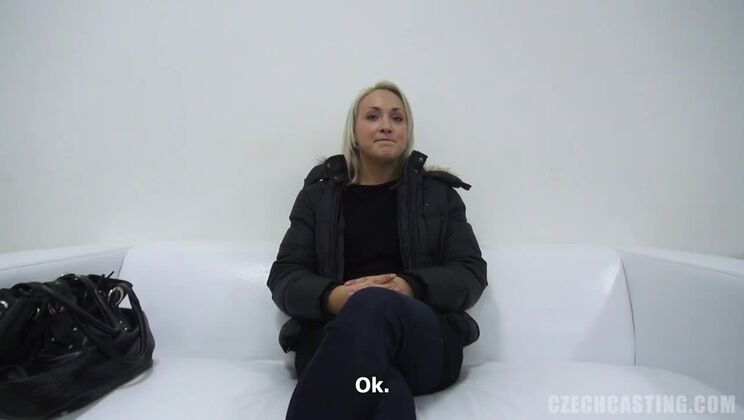 Lucie the Blonde Czech Tease in Casting Scene