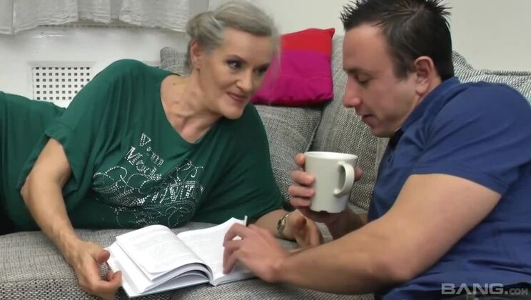 Cum on Blonde's Face after Big Tits Lingerie Sex