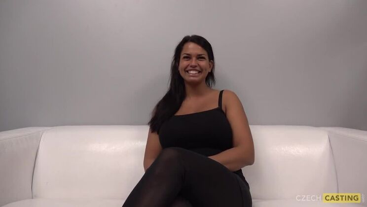 Veronika the Brunette Bombshell Takes It All