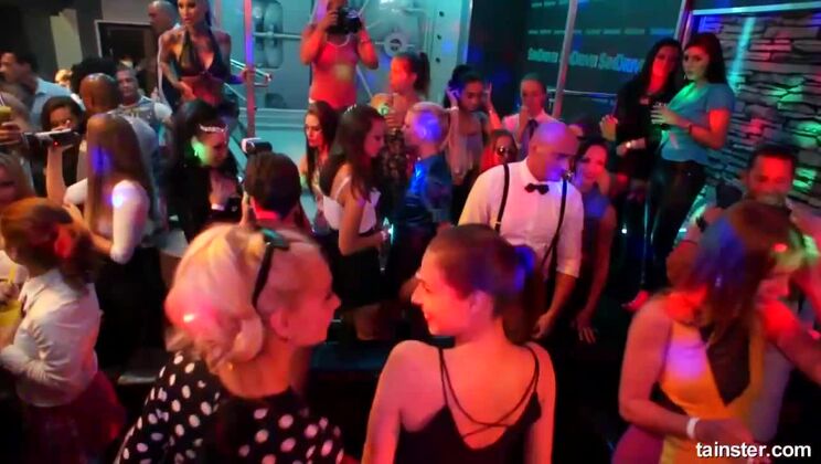 Lesbian Interracial Party: Mia Blond, Kate Gold, and Friends