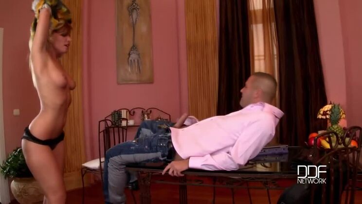 Blonde Beauty Tiffany Rousso Gets Creamy