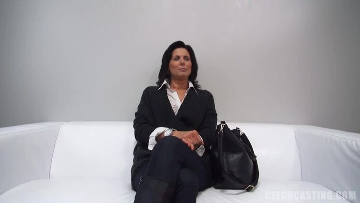 Petra, a Czech European Brunette MILF Casting
