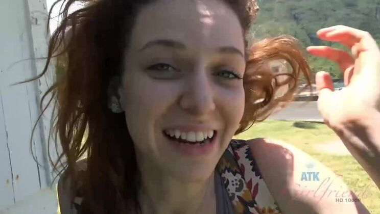 POV Emma Evins Redhead Takes A Big Cock