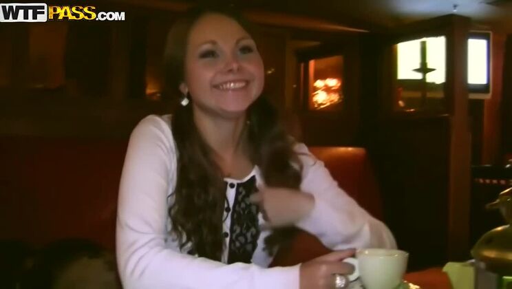 Hot Russian Teen in Pickup Threesome with Cum on Face