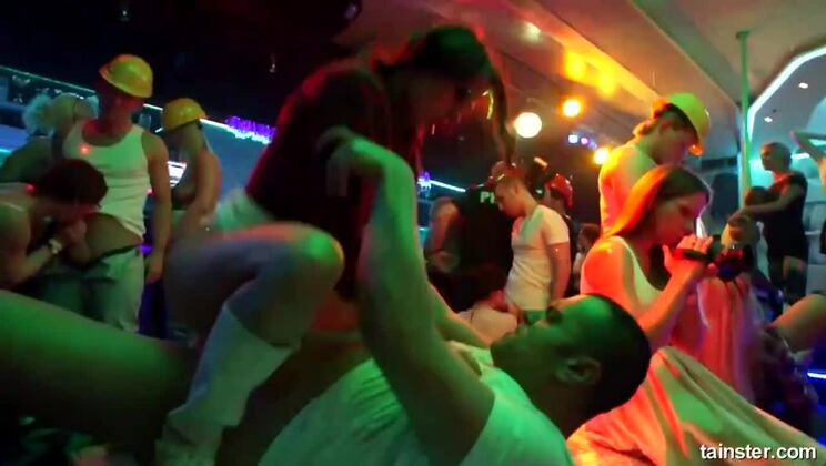 Blonde Babes Share Cocks at Swinger Gathering