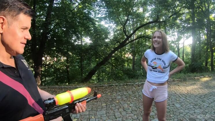 POV Cumshot on Sushi for Blonde Alexis