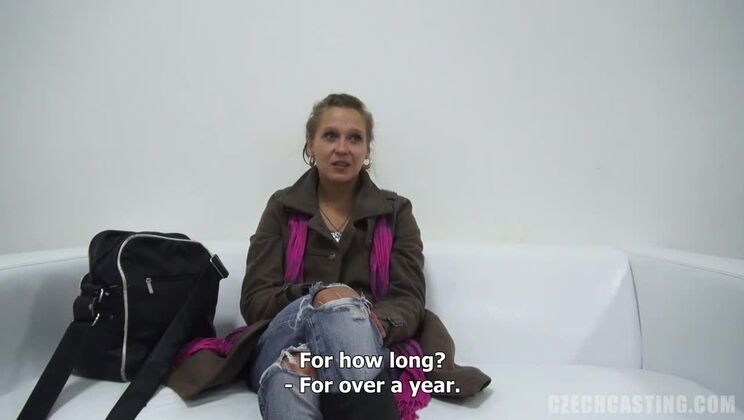Teasing a Czech Blonde on Casting