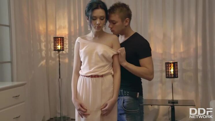 Brunette Slave Sheri Vi in High Heels Fucks