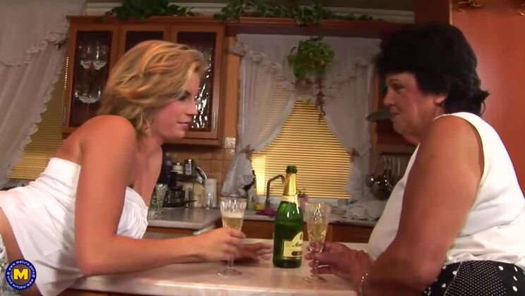 Hot Mature Lesbians in Sex Toy Action