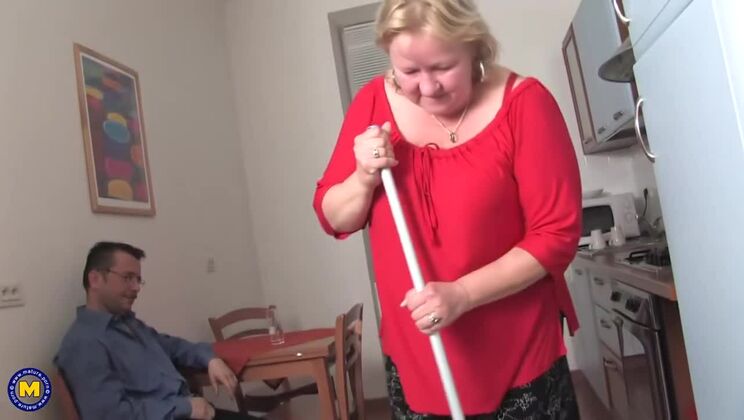 Big tits chubby blonde milf fucked rough