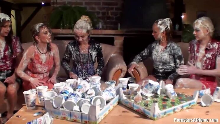 Blonde Babes in Stockings Play at Fetish Party