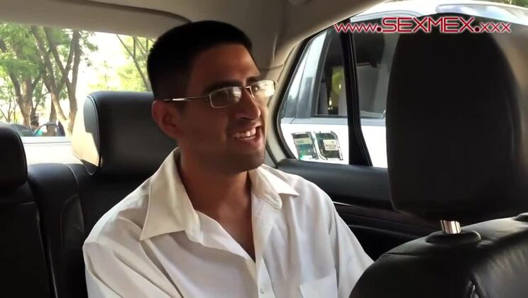  Silvia Santez, a Mexican Girl, in a Car, Wearing Lingerie 