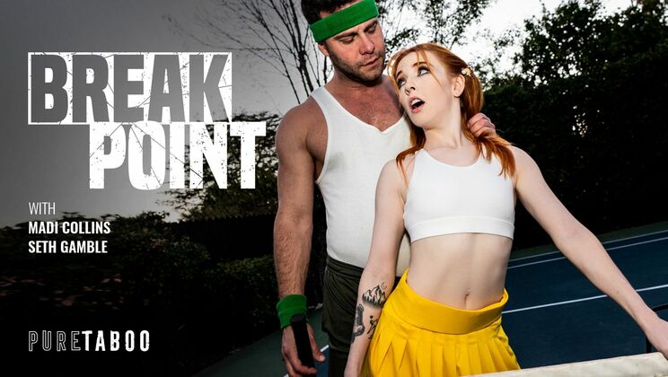 Break Point: Rough Sex with Small Tits Redhead Madi Collins