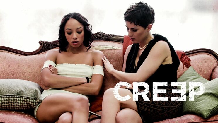 Ebony and Brunette Lesbians in Erotic 69 Encounter