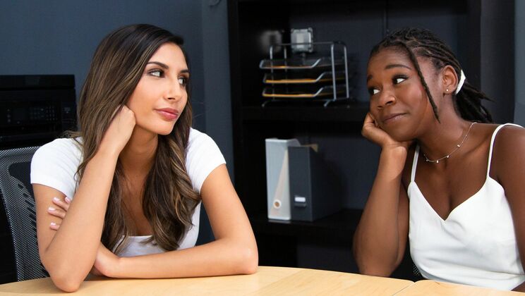 Natural Big Tits Lesbians in Steamy Encounter