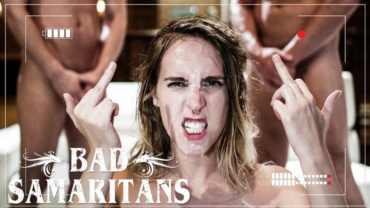 Blonde Teen Gets Fucked by Big Cocks