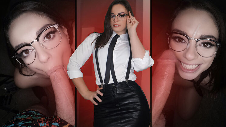 Sophia Burns' Young Body in POV Blowjob