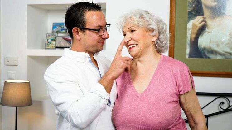 Big Tits and Hairy Pussy for Rob's Cock