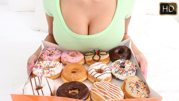 Layla London's Donut Day Big Boobs Action