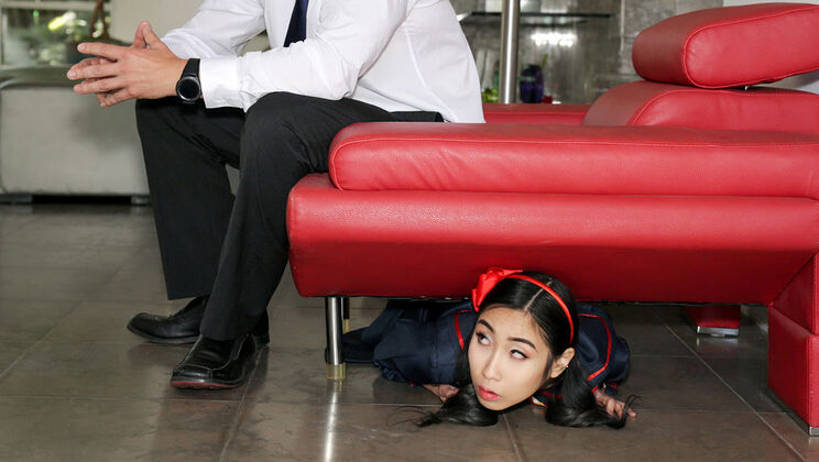 Small Asian Girl With A Tiny Cut