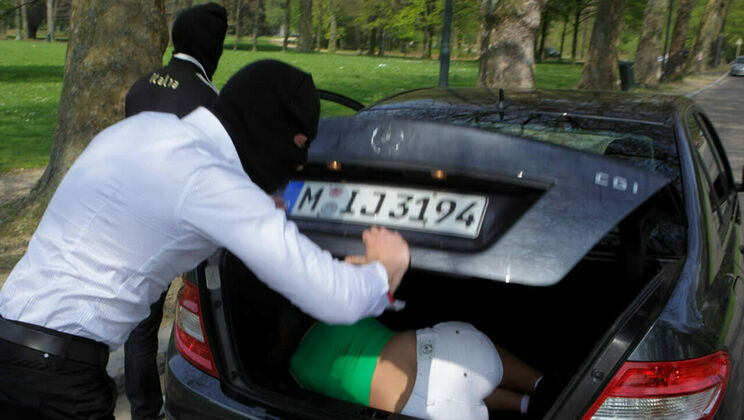 Brunette Babe Gets Double Teamed