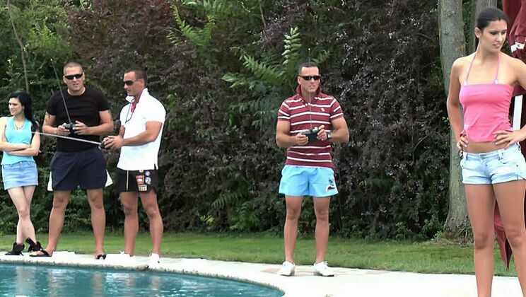 Brunette Babes in Outdoor Sex Frenzy