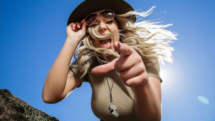 Big Tits MILF Olivia Austin Rides Cock in Military Outfit