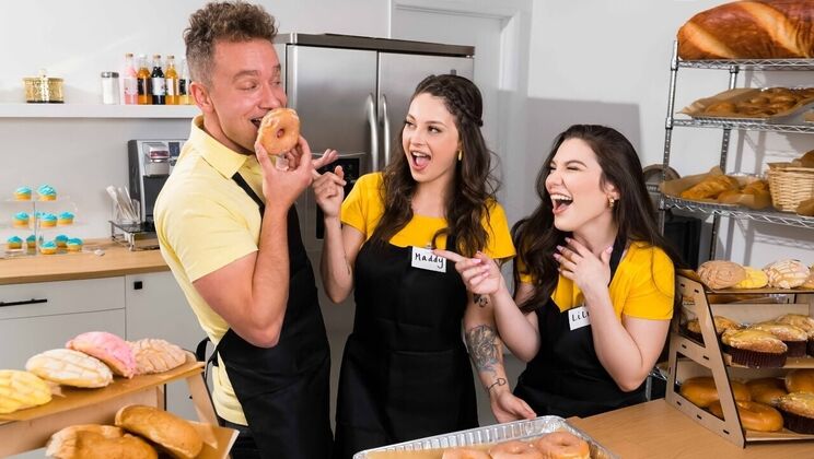 Blonde And Brunette Back Party