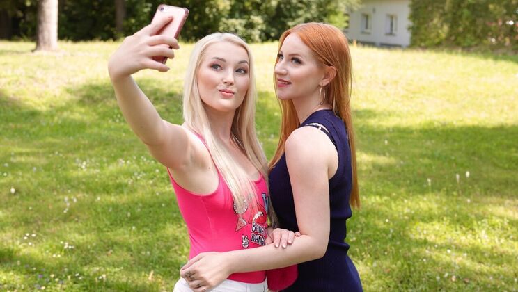 Lesbian Encounter: Athletic Blonde and Redhead