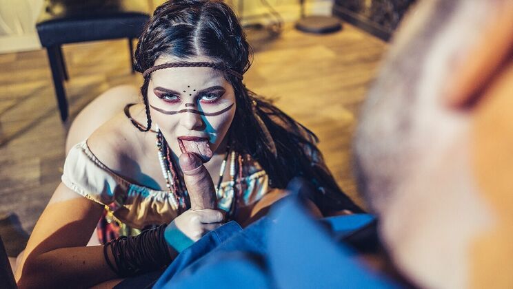 Naughty Witch Doctor Gives Handjob and Facial