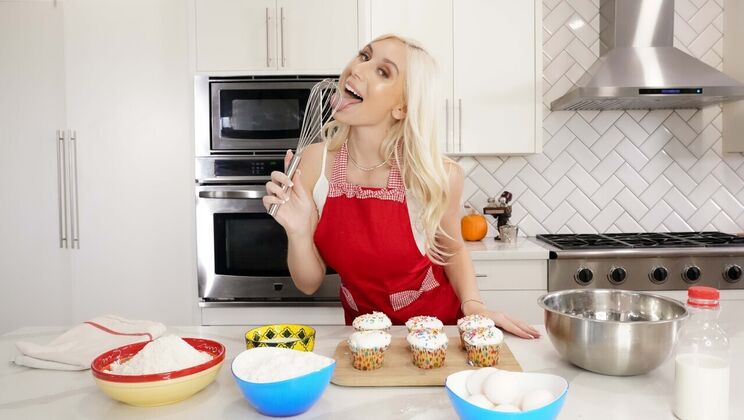 Johnny Love's Cumshot on Kay Lovely's Big Tits