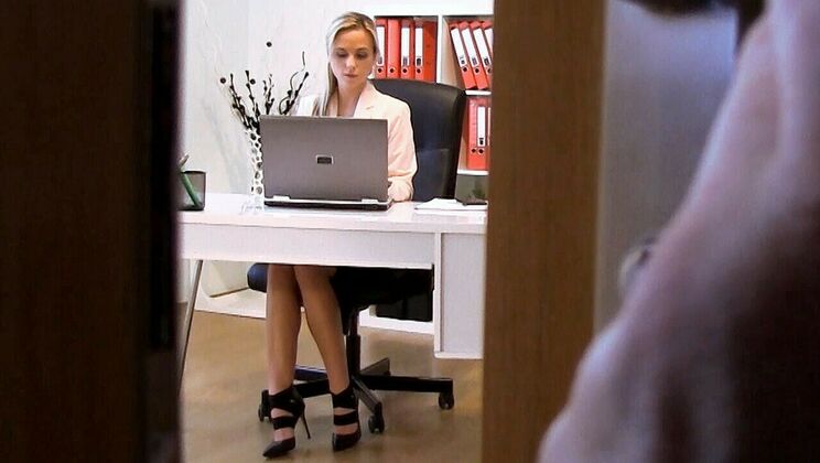 Czech Blonde Office Sex Scene