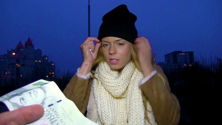 European Blonde Sucks Off a Stranger