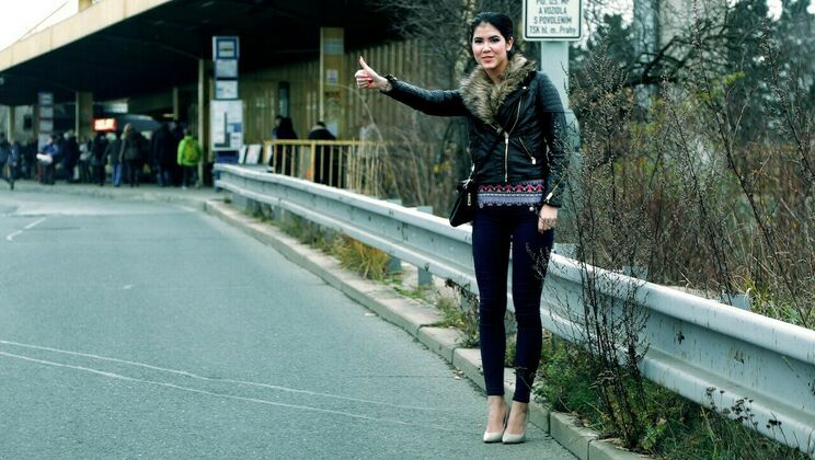 Lady Dee's Czech Roadside Sex