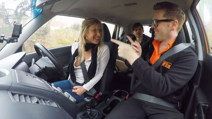 Instructor's Auto Wrecked by Sexy Pair