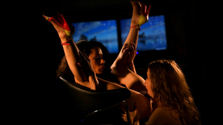 Intimate Moments of Two Brunettes