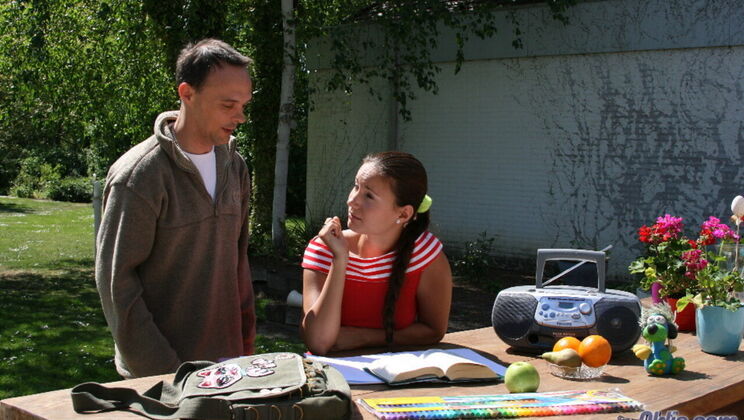 Brunette Teen and Old Man Fuck