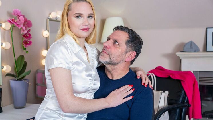 Blonde Girl Kissing Phillipe