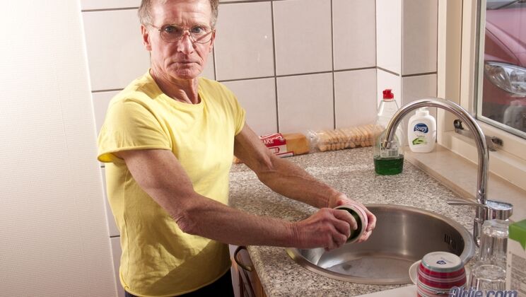 Kitchen Missionary and Handjob: John and Denise