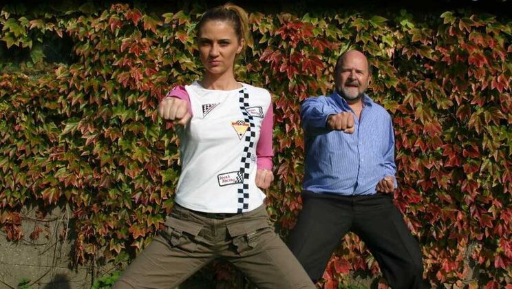 Blonde Rodica Takes Older Man's Cock