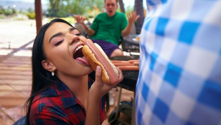 Small Tits Brunette in Thong