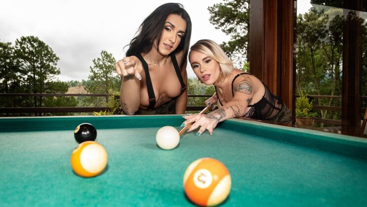 Brazilian Blonde Bombshell by the Pool