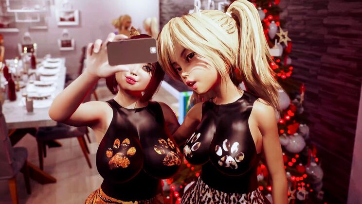 Xmas Big Tits Group Sex