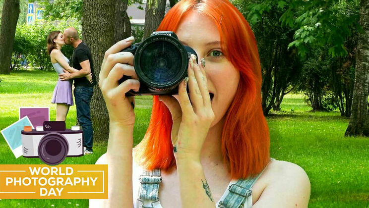 Natural Tits Brunette Emma Korti in FFM Threesome