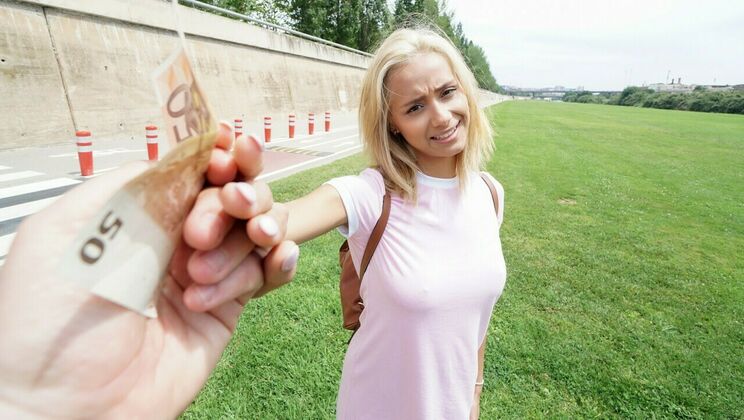 Blonde Bombshell Veronica Gets Paid For Sex