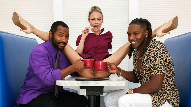 Interracial Threesome with Summer Vixen and Big Cock